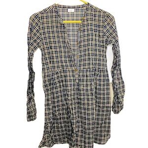 NWOT Buho Gray Flannel Button Down Girls Size 8